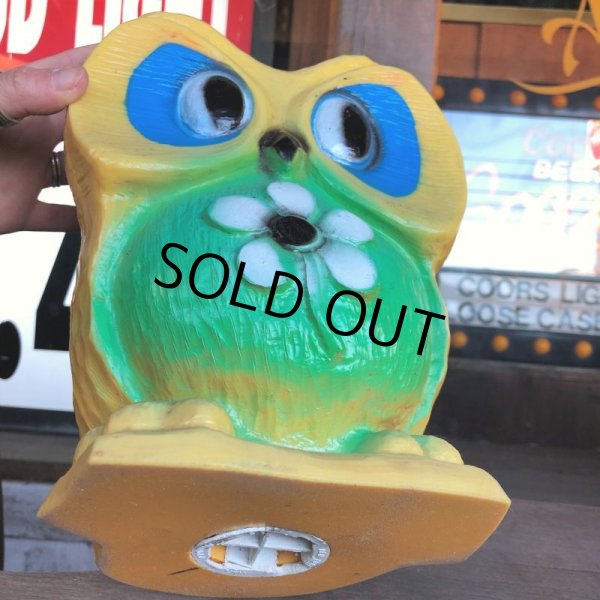 画像5: Vintage Psychedelic Hippie Owl Yellow (B615)  (5)