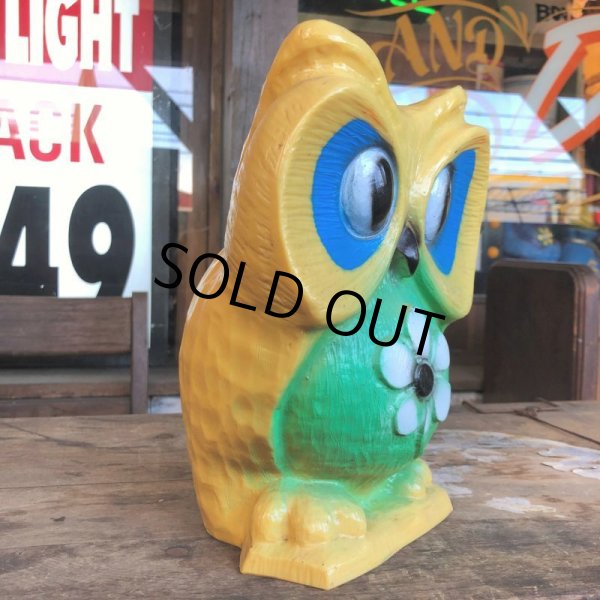 画像3: Vintage Psychedelic Hippie Owl Yellow (B615)  (3)