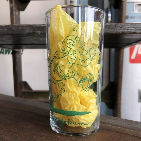 画像1: Vintage 1949 Al Capp Pappy Yokum Comic Strip Glass (B646) (1)