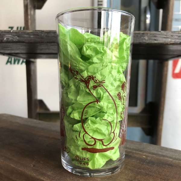 画像2: Vintage 1949 Al Capp's Lil' Abner Lonesome Polecat Comic Strip Glass (B645) (2)