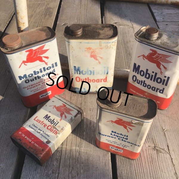 画像7: Vintage Mobiloil Outboard Motor Oil 1 quart Pegasus Can (AL853) (7)
