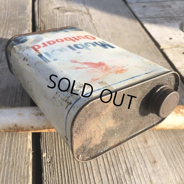 画像5: Vintage Mobiloil Outboard Motor Oil 1 quart Pegasus Can (AL853) (5)