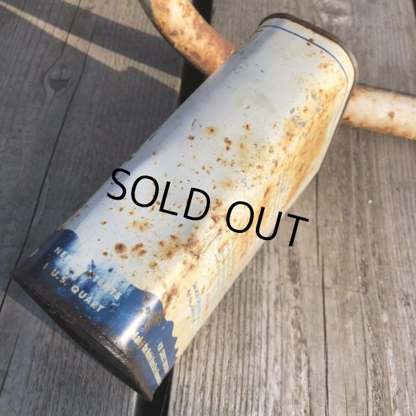 画像3: Vintage Mobiloil Outboard Motor Oil 1 quart Pegasus Can (AL853) (3)