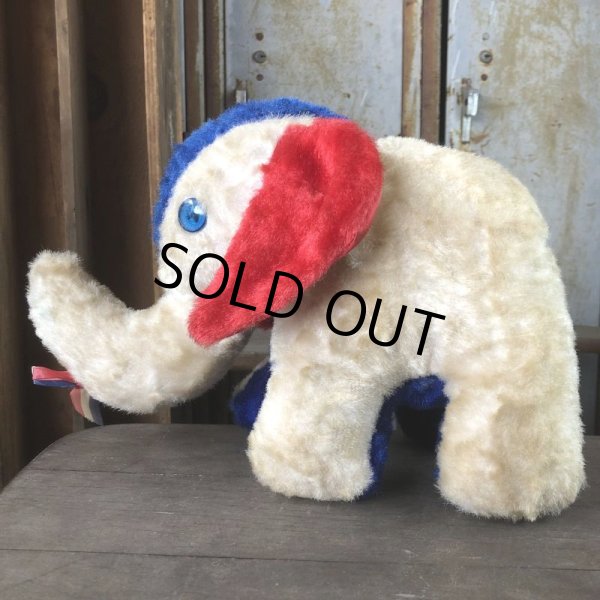 画像7: Vintage Snuggly Midget Zoo Patriotic Stuffed Elephant (B674) (7)