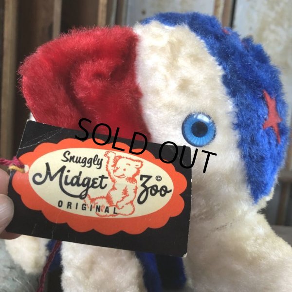 画像9: Vintage Snuggly Midget Zoo Patriotic Stuffed Elephant (B674) (9)