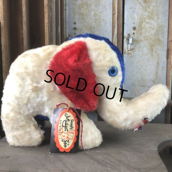 画像5: Vintage Snuggly Midget Zoo Patriotic Stuffed Elephant (B674) (5)