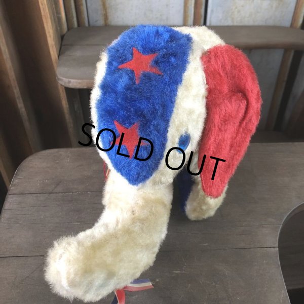 画像4: Vintage Snuggly Midget Zoo Patriotic Stuffed Elephant (B674) (4)