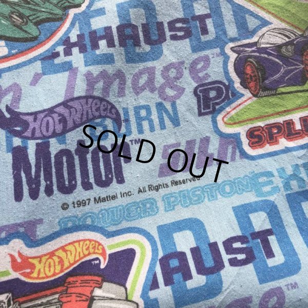 画像7: Vintage Twin Flat Sheet Fabric Hot Wheels (B680) (7)