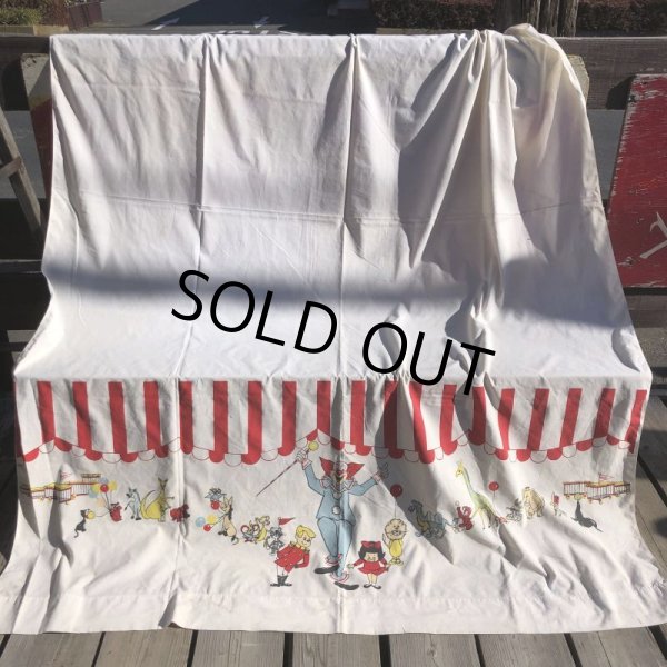 画像3: Vintage Twin Flat Sheet Fabric Bozo the Clown (B684) (3)