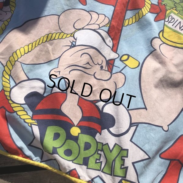 画像6: Vintage Twin Flat Sheet Fabric Popeye (B677) (6)