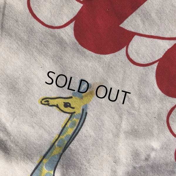 画像13: Vintage Twin Flat Sheet Fabric Bozo the Clown (B684) (13)