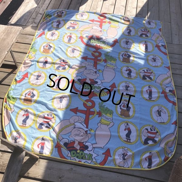 画像8: Vintage Twin Flat Sheet Fabric Popeye (B677) (8)