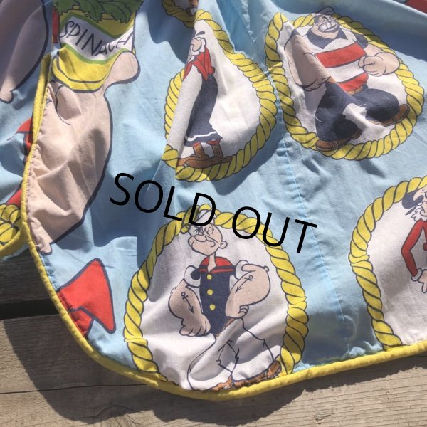 画像7: Vintage Twin Flat Sheet Fabric Popeye (B677) (7)