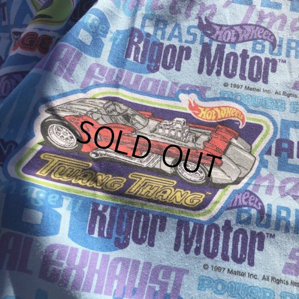 画像5: Vintage Twin Flat Sheet Fabric Hot Wheels (B680) (5)