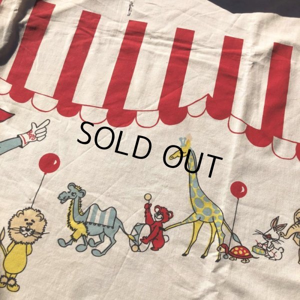 画像10: Vintage Twin Flat Sheet Fabric Bozo the Clown (B684) (10)
