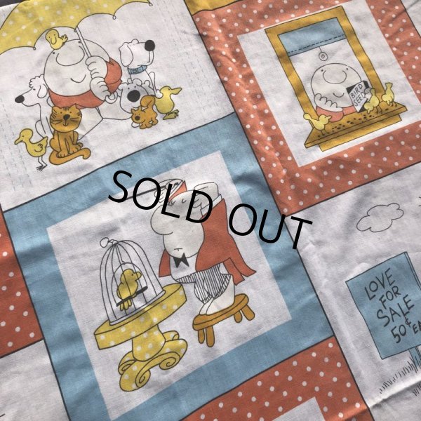 画像3: Vintage Twin Flat Sheet Fabric Ziggy (B682) (3)