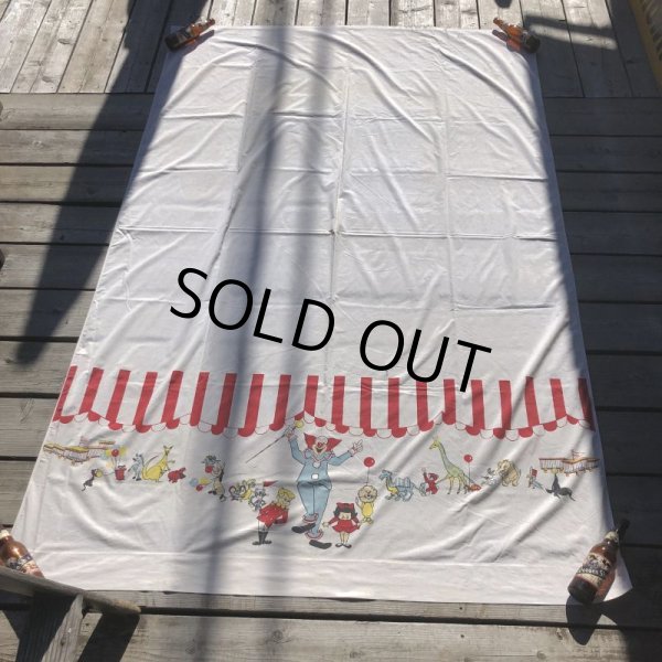 画像15: Vintage Twin Flat Sheet Fabric Bozo the Clown (B684) (15)