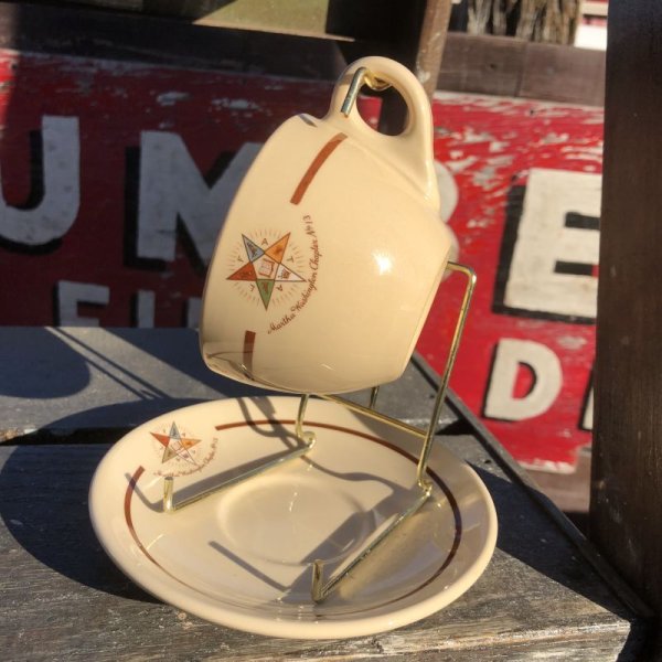 画像3: Vintage Masonic Freemasons Cup & Saucer Restaurant Ware Set (B685) (3)