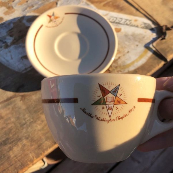 画像16: Vintage Masonic Freemasons Cup & Saucer Restaurant Ware Set (B685) (16)
