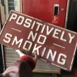 画像9: Vintage U.S.A POSITIVELY - NO - SMOKING Embossed Metal Sign (B686) (9)