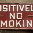 画像5: Vintage U.S.A POSITIVELY - NO - SMOKING Embossed Metal Sign (B686) (5)