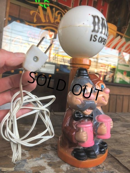 画像12: Vintage BAR IS OPEN Drunk Man Lamp Bar Light (B688) (12)