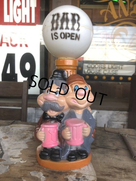 画像2: Vintage BAR IS OPEN Drunk Man Lamp Bar Light (B688) (2)