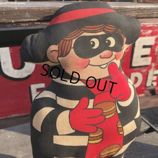 画像2: 80s Vintage McDonald's Pillow Doll Hamburglar 1987 (B690)  (2)