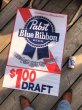 画像4: Vintage Pabst Blue Ribbon Beer Store Display Vinyl Banner Sign (B692) (4)