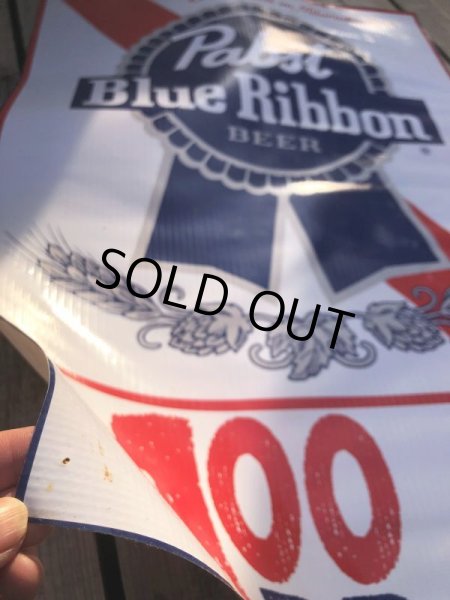 画像7: Vintage Pabst Blue Ribbon Beer Store Display Vinyl Banner Sign (B692) (7)