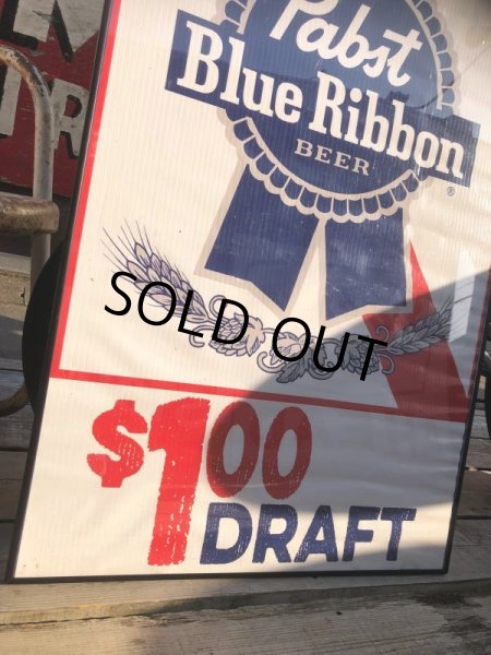 画像3: Vintage Pabst Blue Ribbon Beer Store Display Vinyl Banner Sign (B692) (3)