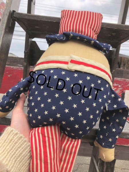画像5: Vintage Stars and Stripes Uncle Sam 4th of July Humpty Dumpty Pillow Stuffed (B693) (5)