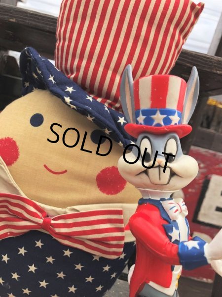 画像7: Vintage Stars and Stripes Uncle Sam 4th of July Humpty Dumpty Pillow Stuffed (B693) (7)
