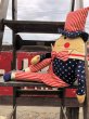 画像1: Vintage Stars and Stripes Uncle Sam 4th of July Humpty Dumpty Pillow Stuffed (B693) (1)