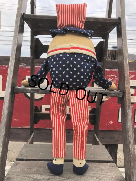 画像4: Vintage Stars and Stripes Uncle Sam 4th of July Humpty Dumpty Pillow Stuffed (B693) (4)