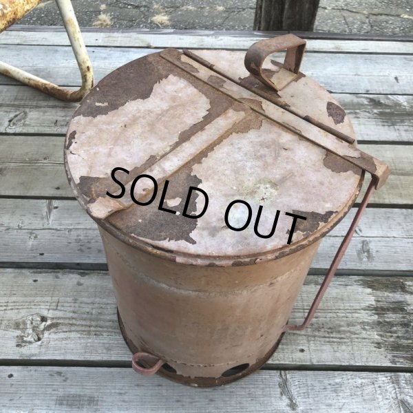 画像2: Vintage Metal Trush Can (B702) (2)