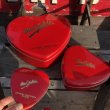 画像1: Vintage Mrs. Fields Valentine Chocolates Candy Tin Can SET (B723) (1)