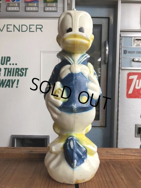 画像4: 60s Vintage Donald Duck Blow Mold Plastic Coin Bank 47cm (B747) (4)