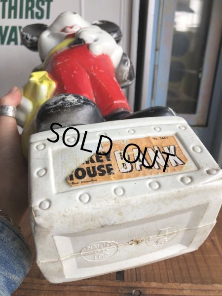 画像5: 60s Vintage Mickey Mouse Blow Mold Plastic Coin Bank 49cm (B746) (5)