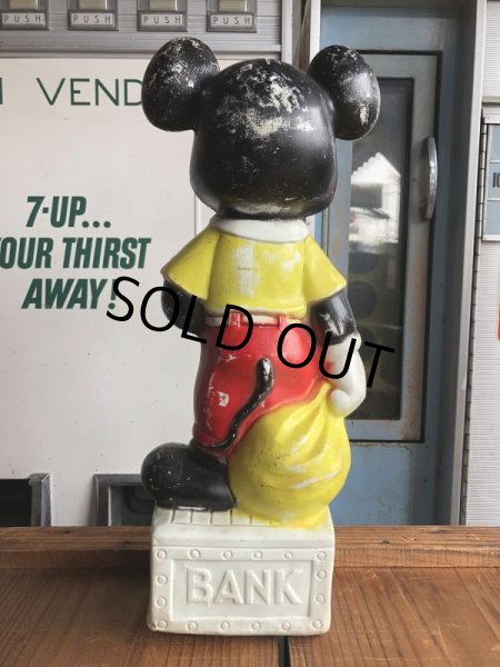 画像3: 60s Vintage Mickey Mouse Blow Mold Plastic Coin Bank 49cm (B746) (3)
