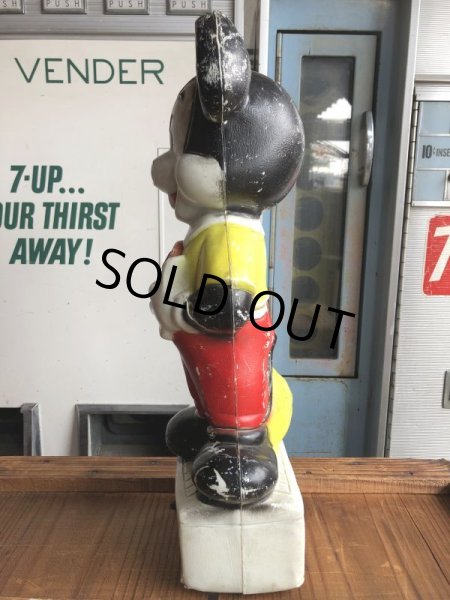 画像4: 60s Vintage Mickey Mouse Blow Mold Plastic Coin Bank 49cm (B746) (4)