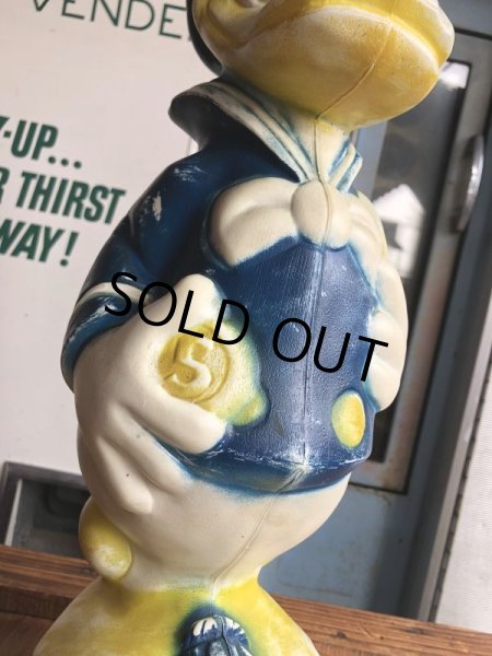 画像9: 60s Vintage Donald Duck Blow Mold Plastic Coin Bank 47cm (B747) (9)