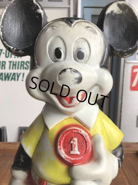 画像10: 60s Vintage Mickey Mouse Blow Mold Plastic Coin Bank 49cm (B746) (10)