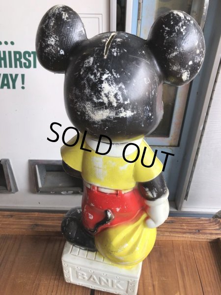 画像11: 60s Vintage Mickey Mouse Blow Mold Plastic Coin Bank 49cm (B746) (11)