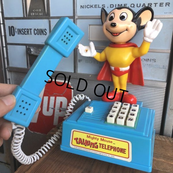 画像2: 70s Vintage Mighty Mouse Talking Telephone (B748)  (2)