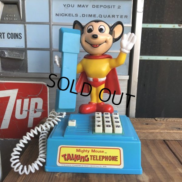 画像1: 70s Vintage Mighty Mouse Talking Telephone (B748)  (1)