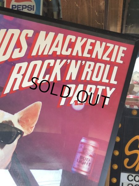 画像3: 80s Vintage Budweiser Advertising Bud Light Spuds MacKenzie Poster Store Sign (B756)  (3)