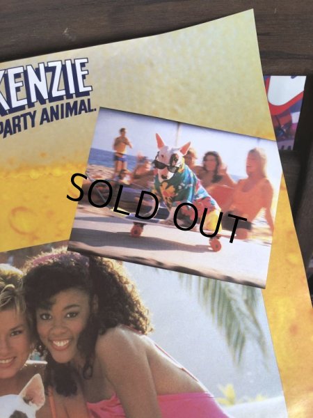 画像3: 80s Vintage Budweiser Advertising Bud Light Spuds MacKenzie Poster Store Sign (B755)  (3)