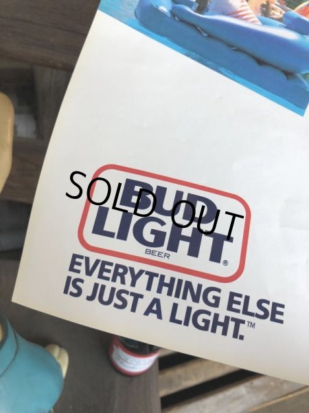 画像6: 80s Vintage Budweiser Advertising Bud Light Spuds MacKenzie Poster Store Sign (B755)  (6)