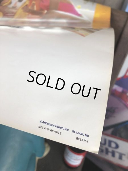 画像7: 80s Vintage Budweiser Advertising Bud Light Spuds MacKenzie Poster Store Sign (B755)  (7)